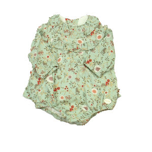 Cocote Girls Blue | Flowers Romper size: 3 Months